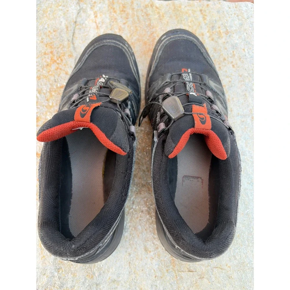 Salomon XA Comp 7 Trail Running Shoes Mens 7.5 Black Red 327086 Hiking Sneakers